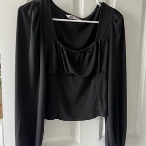 SO Women's Black Long Sleeve Top